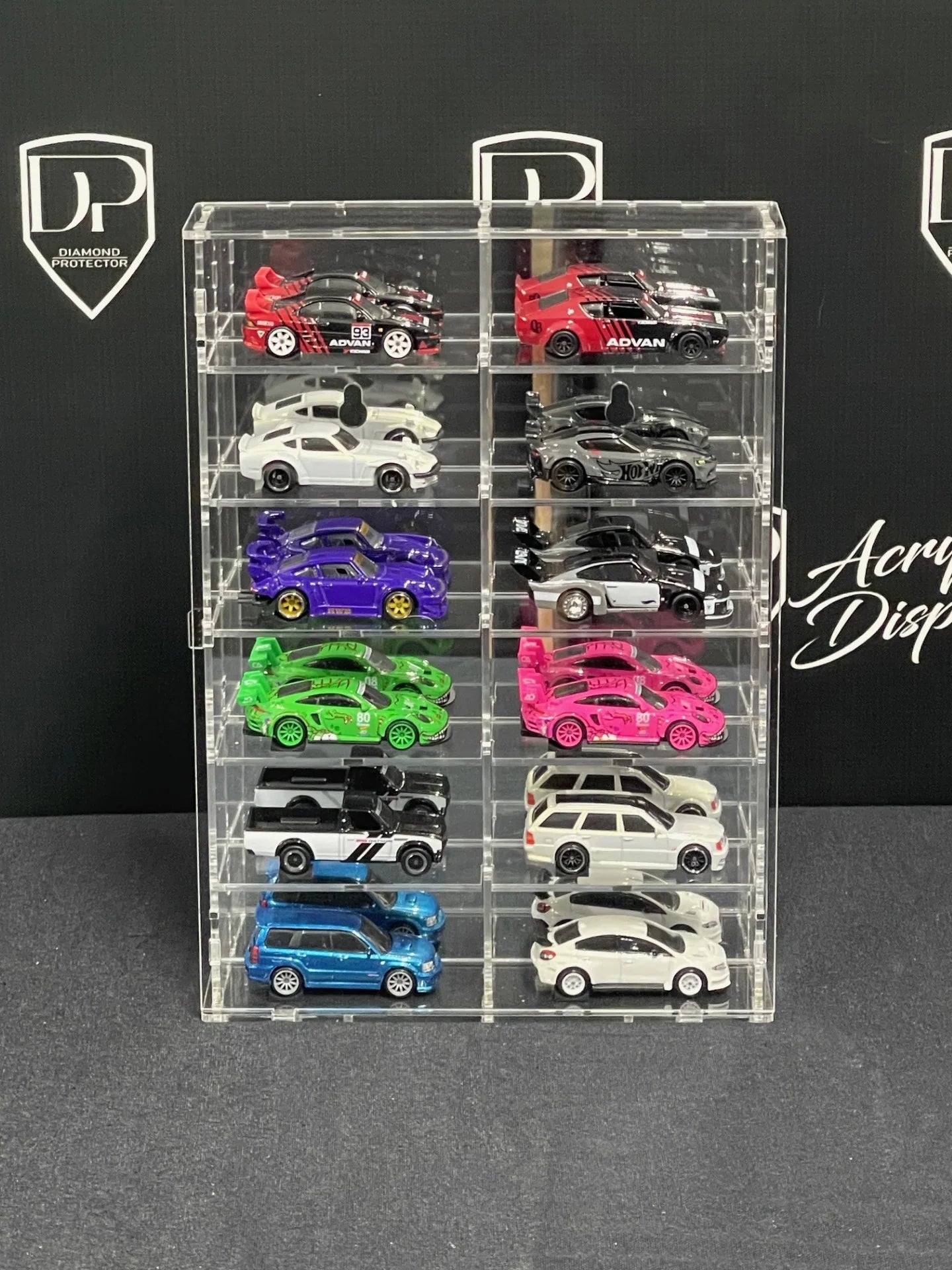12-Car Acrylic Display (L-2*6) - Diamond Protector