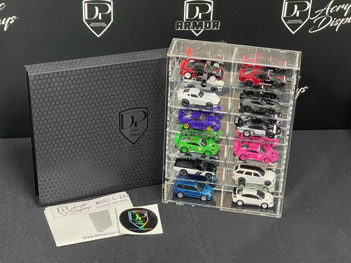 12-Car Acrylic Display (L-2*6) - Diamond Protector