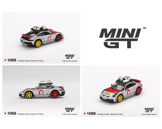 Mini GT 1:64 Porsche 911 Dakar “Mr. Darkar”- Silver – Mijo Exclusives