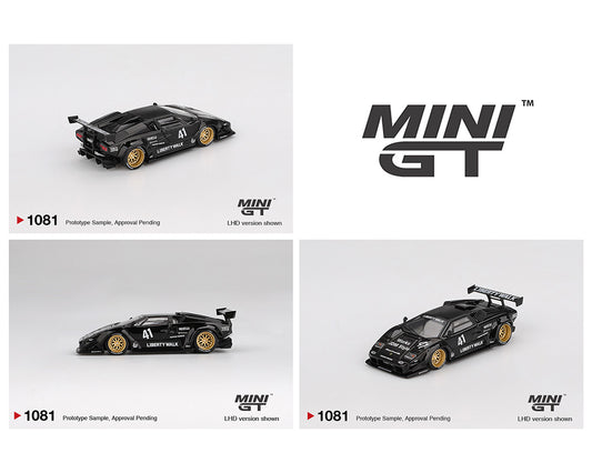 (PRE ORDER) - Mini GT 1:64 Lamborghini Countach LB-WORKS – Black – Mijo Exclusives