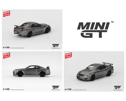 (Preorder) Mini GT 1:64 Nissan Skyline GT-R Dark Metal Gray (NISMO BNR34 CRS Version)