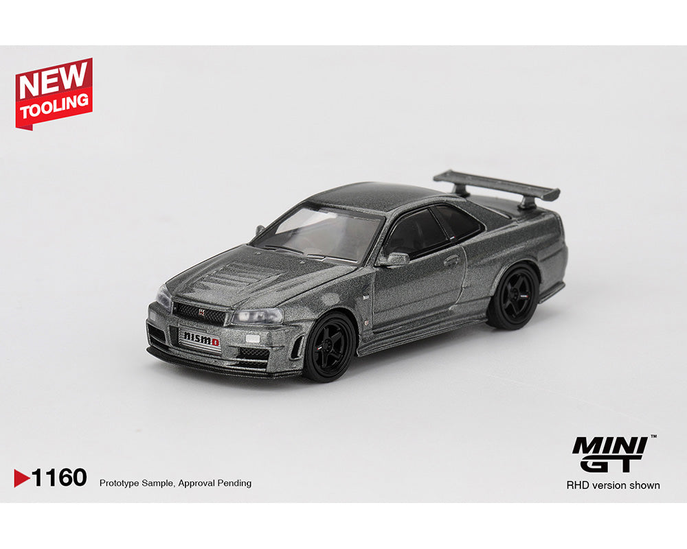 (Preorder) Mini GT 1:64 Nissan Skyline GT-R Dark Metal Gray (NISMO BNR34 CRS Version)