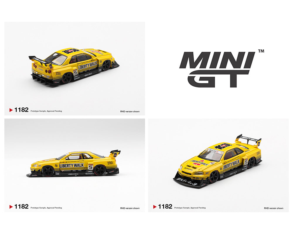 (Preorder) Mini GT 1:64 Nissan LB-ER34 Super Silhouette SKYLINE Sport Yellow