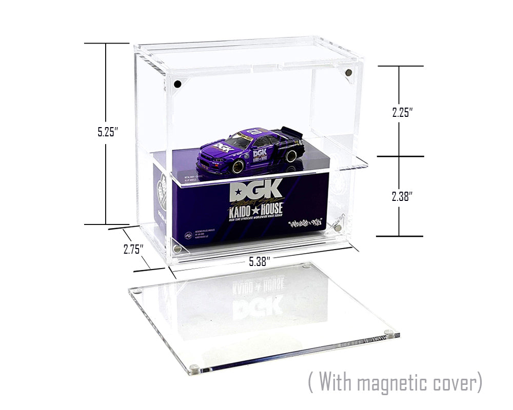 Showcase 1:64 2 Cars Desk Top Collector Display Case (5″x2.5″x4.75″) – Mijo Exclusives - MJ13012