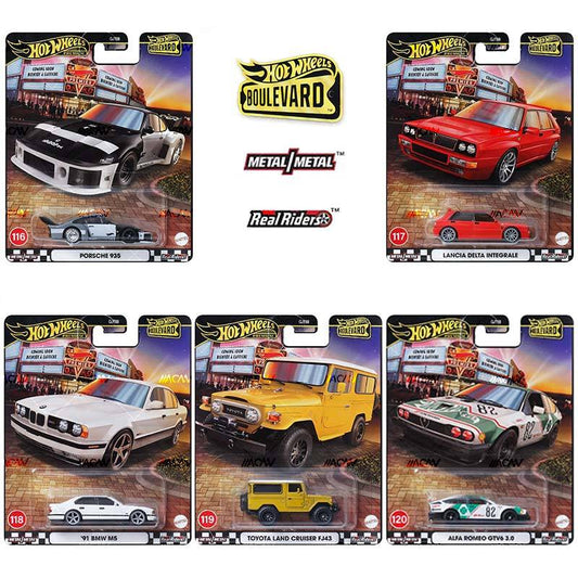 2025 Hot Wheels Premium Boulevard Mix 1 - Toyota, BMW, Alfa, Porsche, Lancia