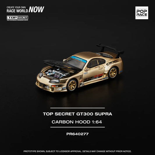 POPRACE 1/64 TOP SECRET GT300 SUPRA - CHROME GOLD PR640277