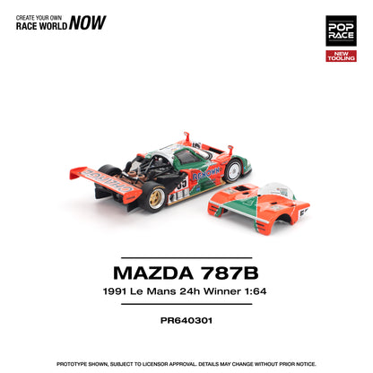 (Pre order) PR640301 POPRACE 1/64 MAZDA 787B 1991 LE MANS 24H WINNER