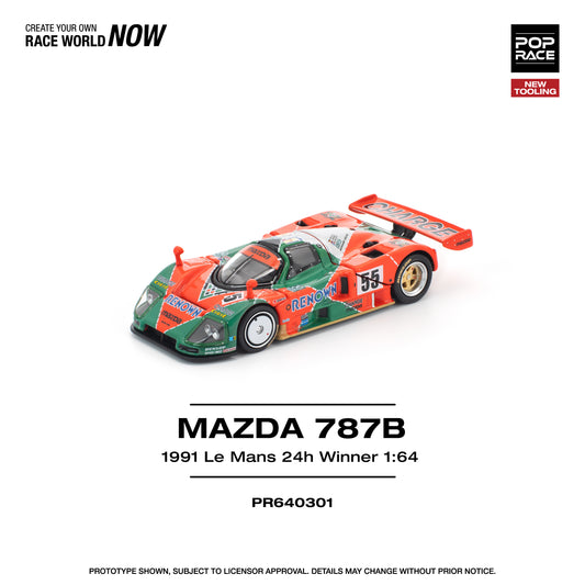 (Pre order) PR640301 POPRACE 1/64 MAZDA 787B 1991 LE MANS 24H WINNER