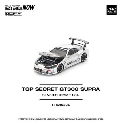 (Pre order) POPRACE 1/64 TOP SECRET GT300 SUPRA - SILVER CHROME -PR640325