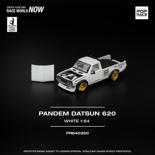 (Pre order) PR640350 POPRACE 1/64 PANDEM DATSUN 620 WHITE