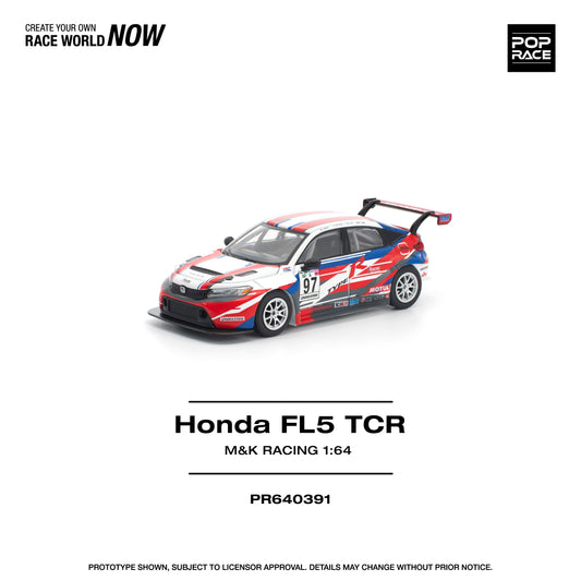 (Pre order) POPRACE 1/64 HONDA CIVIC TYPE-R (FL5) TCR - M&K RACING - PR640391