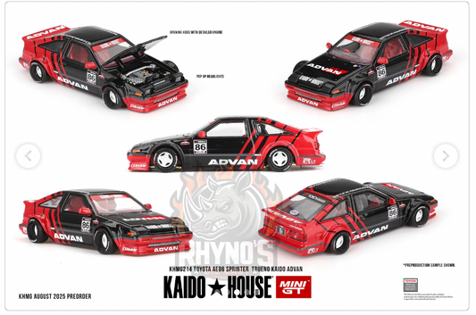 (PRE ORDER) Kaido House x Mini GT KHMG214 TOYOTA AE86 SPRINTER TRUENO KAIDO ADVAN