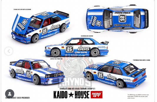 (PRE ORDER) Kaido House x Mini GT KHMG223 BMW M3 KAIDO TOURING CHAMP V1