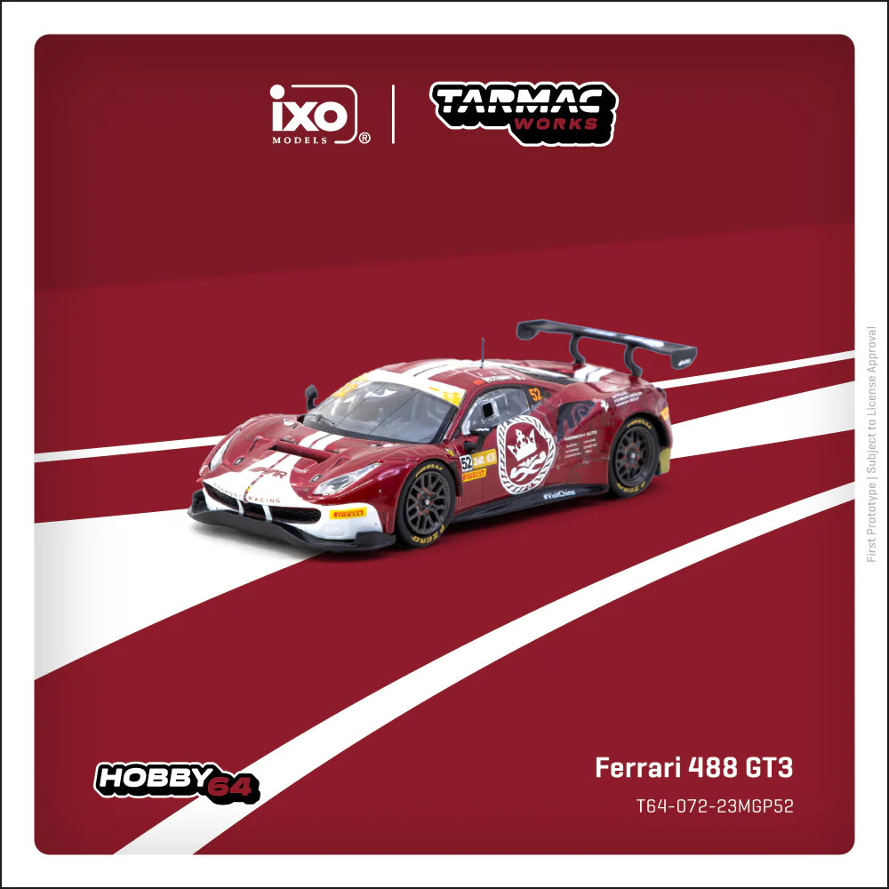 TARMAC WORKS HOBBY64 1/64 Ferrari 488 GT3 Macau GT Cup - FIA GT World Cup 2023 Harmony Racing Chen Weian T64-072-23MGP52