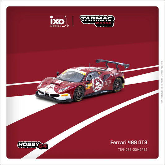 TARMAC WORKS HOBBY64 1/64 Ferrari 488 GT3 Macau GT Cup - FIA GT World Cup 2023 Harmony Racing Chen Weian T64-072-23MGP52