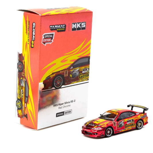 GLOBAL64 1/64 HKS Hiper Silvia RS-2 Red Chrome *Tokyo Auto Salon 2025 Special Edition * T64G-023-HKSRC