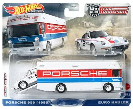 2023 HOT WHEELS TEAM TRANSPORT PORSCHE 959 (1986) EURO HAULER #61