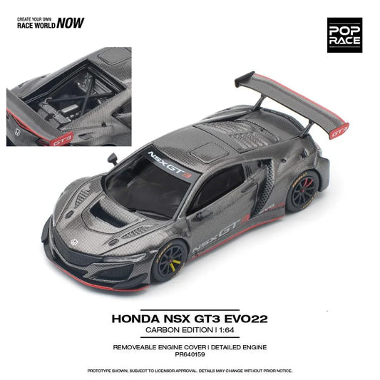 POPRACE 1/64 HONDA NSX GT3 EVO22 CARBON EDITION PR640159