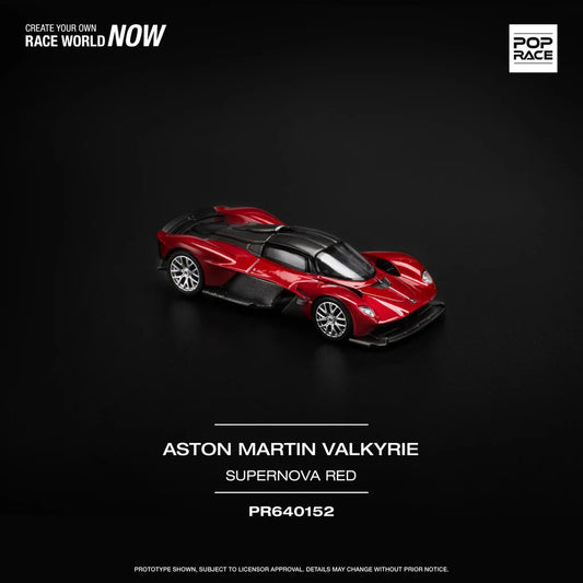 POPRACE 1/64 ASTON MARTIN VALKYRIE - SUPERNOVA RED PR640152
