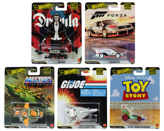 (PRE ORDER)HOT WHEELS 2026 POP CULTURE RELEASE R - SET OF 5 - Dracula, FORZA, HEMAN, GI JOE, Toy Story
