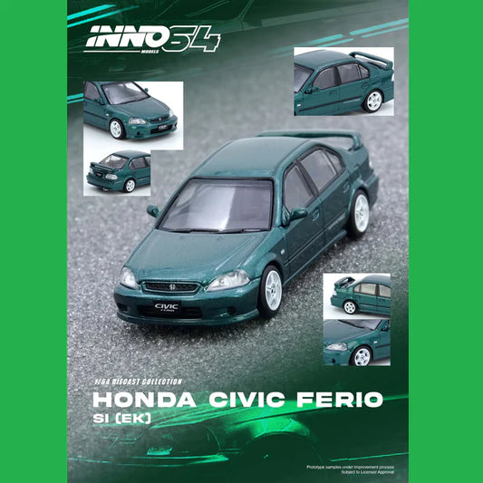 INNO64 1/64 HONDA CIVIC Ferio Si (EK) Green IN64-EKS-GREEN