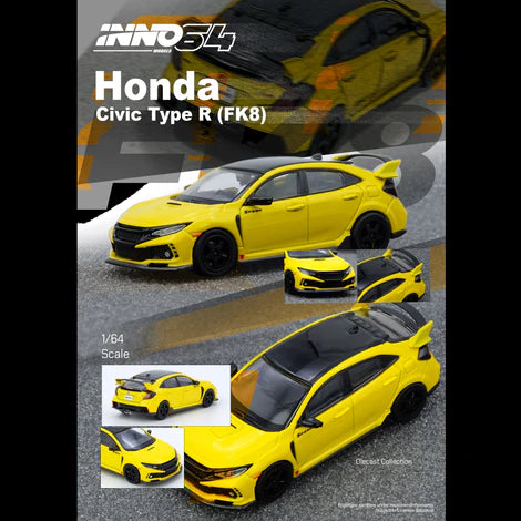INNO64 1/64 HONDA CIVIC TYPE-R (FK8) Yellow IN64-FK8-YL