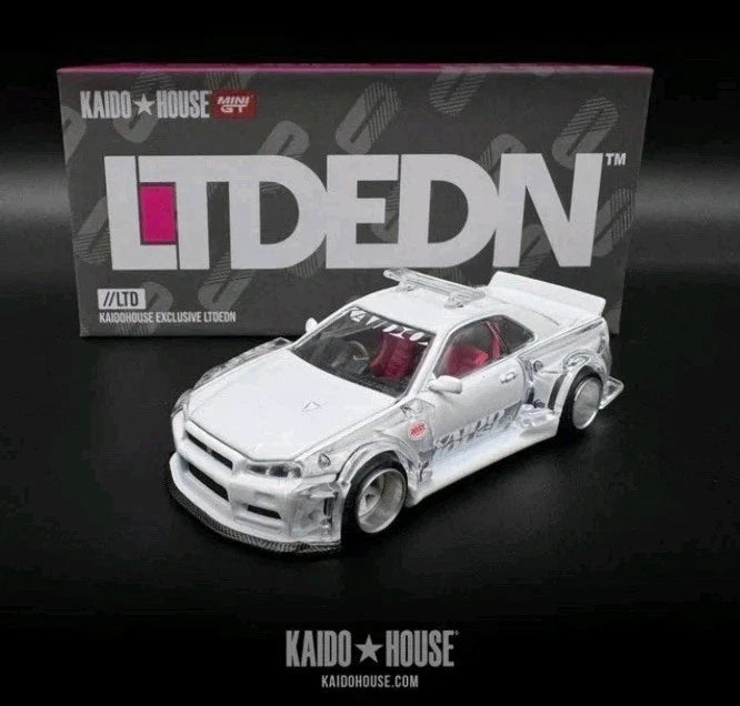 Kaido House x Mini GT LTD EDN R34 GT-R Skyline Shinjuku V2 Aero “GHOST” KHMG159