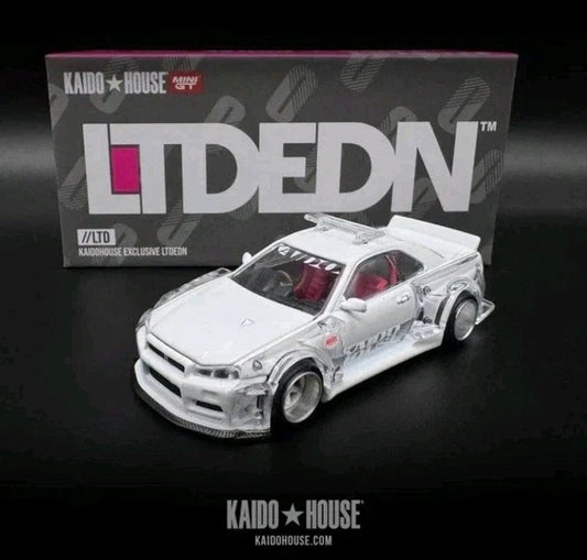 Kaido House x Mini GT LTD EDN R34 GT-R Skyline Shinjuku V2 Aero “GHOST” KHMG159