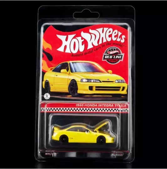Hot Wheels RLC - 1995 HONDA INTEGRA TYPE R  YELLOW - WITH PROTECTOR