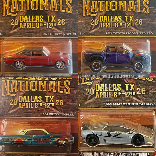 Hot Wheels Convention/Nationals - 2026 Hot Wheels 26th Nationals Dallas, Texas Convention 4-car set