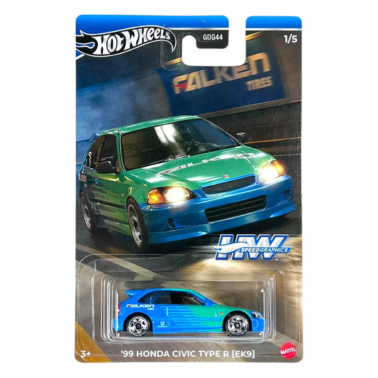Hot Wheels '99 HONDA Civic TYPE R [EK9] FALKEN 2024 Series HW SPEED GRAPHICS 1/5