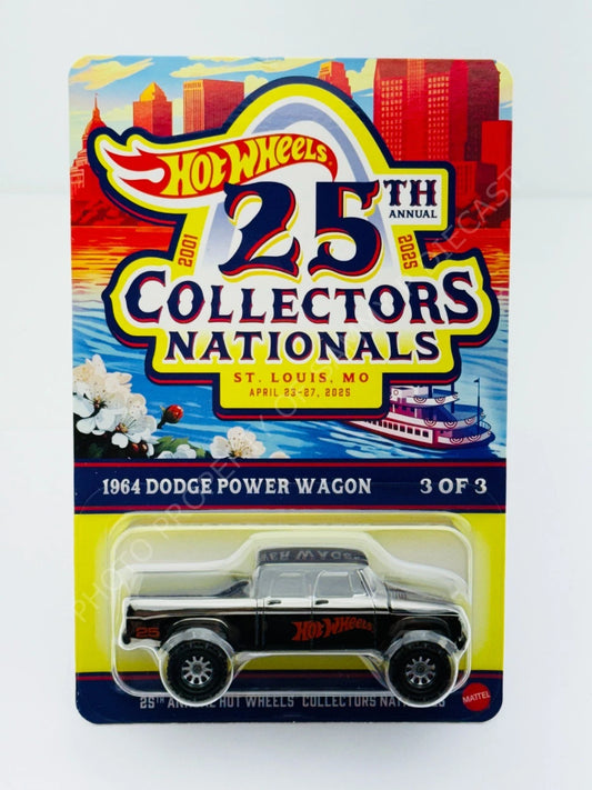 Hot Wheels 2025 25th St Louis Nationals 64 DODGE POWER WAGON ####/4000 FINALE !