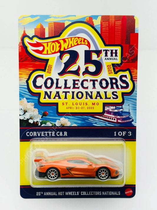 Hot Wheels 2025 25th Annual St Louis Nationals CORVETTE C8R ####/6200 NEW !!!