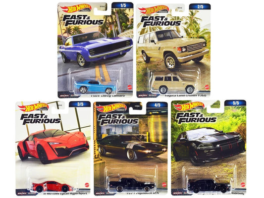 2023 Hot Wheels Fast & Furious Premium MIX B - Land Cruiser, Chevy, Lykan, Dodge, Plymouth