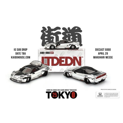 KAIDO HOUSE X Mini GT LTDEDN NSX Makuhari Exclusive Chrome KHMG184 Tokyo 2025