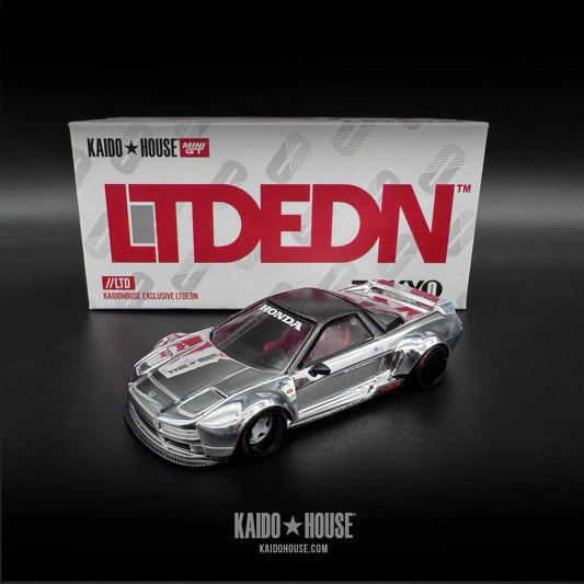KAIDO HOUSE X Mini GT LTDEDN NSX Makuhari Exclusive Chrome KHMG184 Tokyo 2025