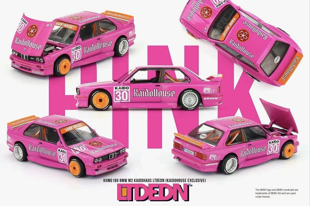 Kaido House x Mini GT LTD EDN BMW M3 (E30) PINK KAIDO GT V1 SEALED - KHMG189 - COMING SOON