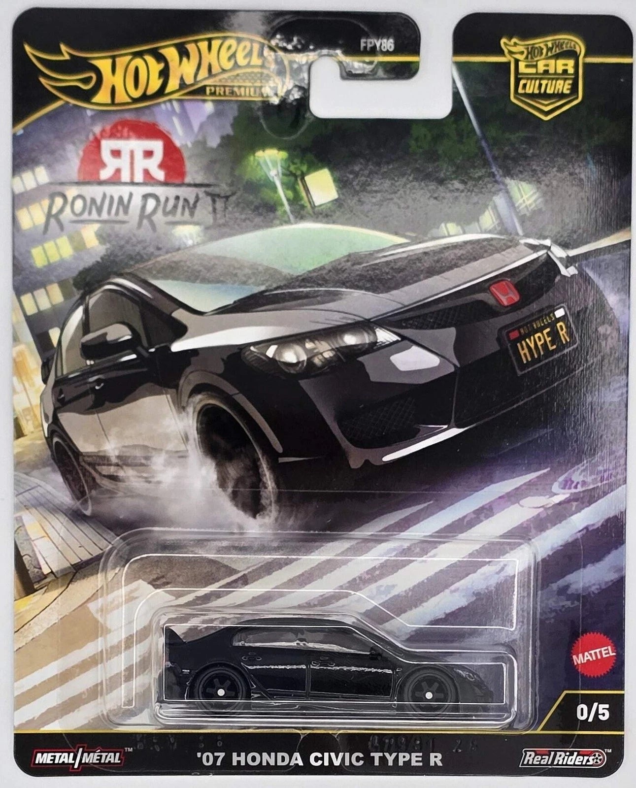 Hot Wheels 2025 Ronin Run II ’07 Honda Civic Type R 0/5 Chase