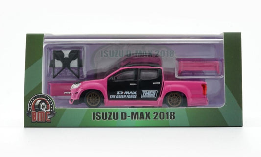 BM Creations 1/64 Isuzu D-MAX 2018 Low Rider PINK (TMCS Malaysia 2025 DINNER event model)