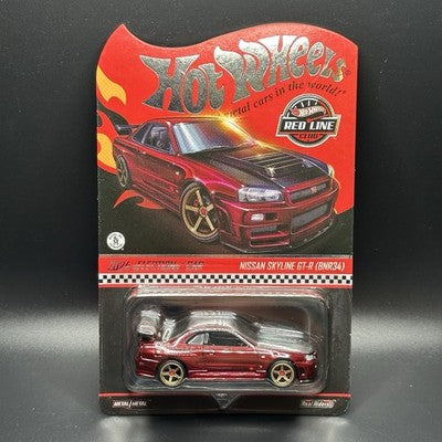 Hot Wheels sELECTIONSs Nissan Skyline GT-R R34 Red BNR34 Hot Wheels RLC *FACTORY SEALED*