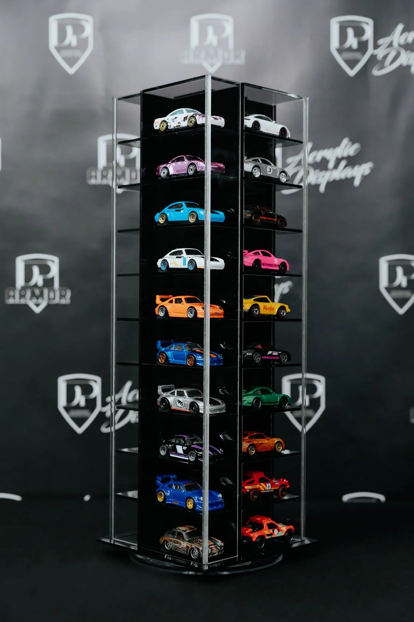 40-Car Spinning Acrylic Display - Diamond Protector