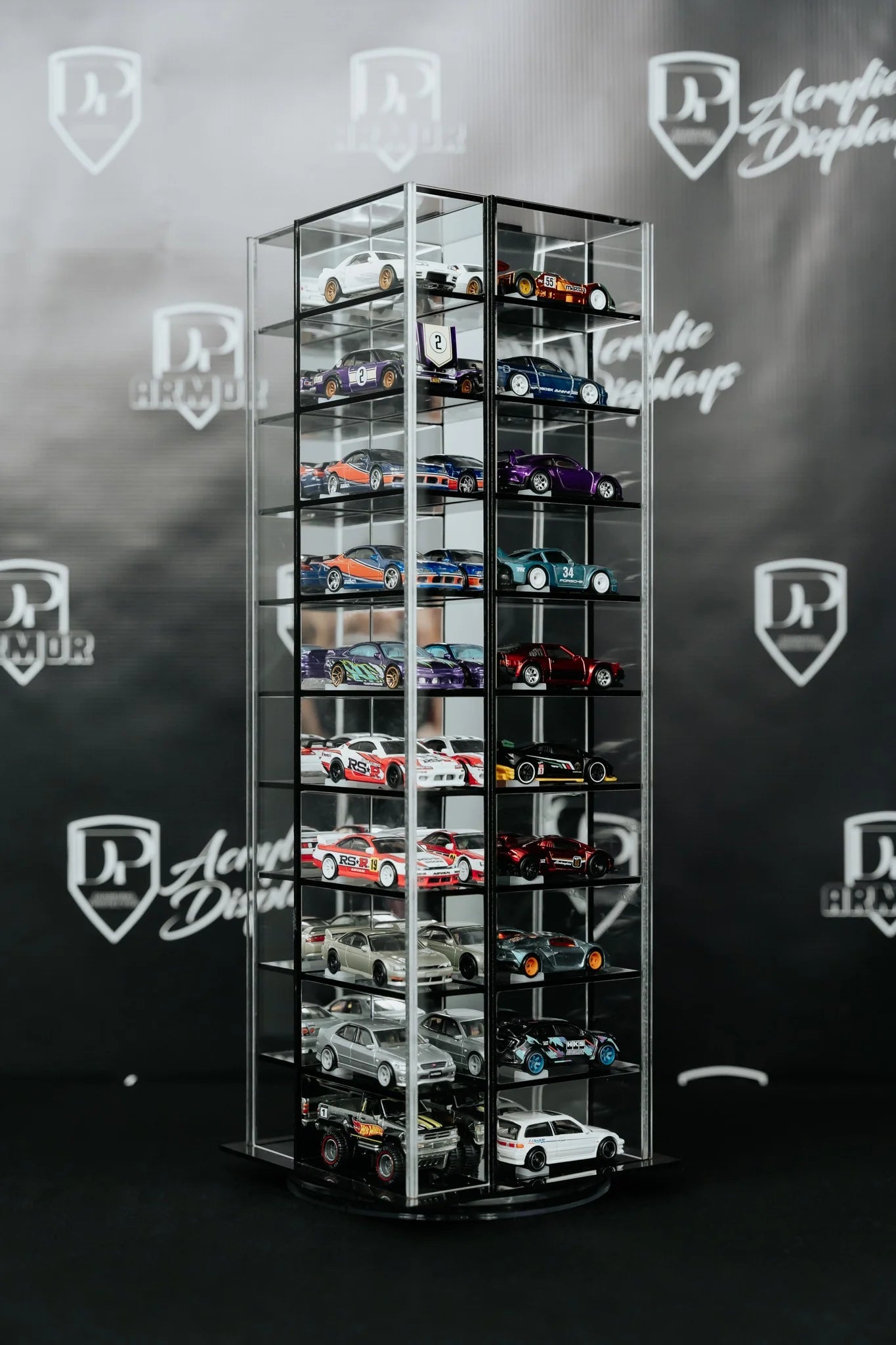 40-Car Spinning Acrylic Display - Diamond Protector